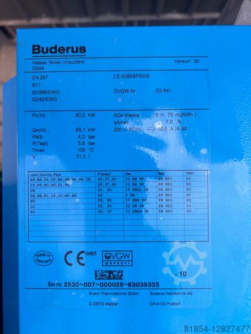 Buderus Gas Heizkessel G244,Leistung 60kw Buderus Gas Heizkessel G244,Leistung 60kw Buderus Gas Heizkessel G244,Leistung 60kw