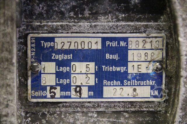 Konsolenwinde Pfaff-silberblau D 270001