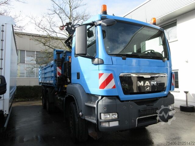 Kipper LKW man TGS 26.440 BB 6x4 Gesteinskipper, MKG-Kran,Funk