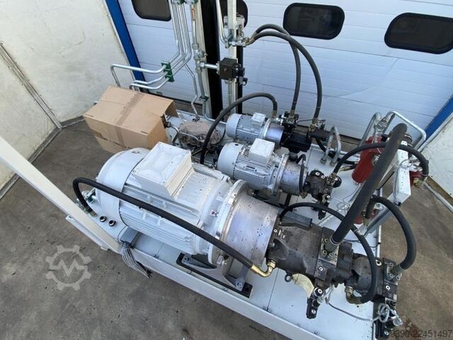 Hydraulikaggregat mit Hydraulikpumpe mit 3 Motoreinheiten bis 90 kW, bis 350 bar, Hydraulik Aggregat PARKER PV180, PV046, PV016, T6CC, AP180EM, A4ES0