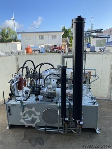 Hydraulikaggregat mit Hydraulikpumpe mit 3 Motoreinheiten bis 90 kW, bis 350 bar, Hydraulik Aggregat PARKER PV180, PV046, PV016, T6CC, AP180EM, A4ES0