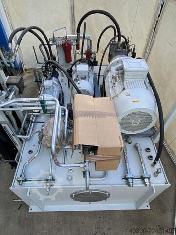 Hydraulikaggregat mit Hydraulikpumpe mit 3 Motoreinheiten bis 90 kW, bis 350 bar, Hydraulik Aggregat PARKER PV180, PV046, PV016, T6CC, AP180EM, A4ES0