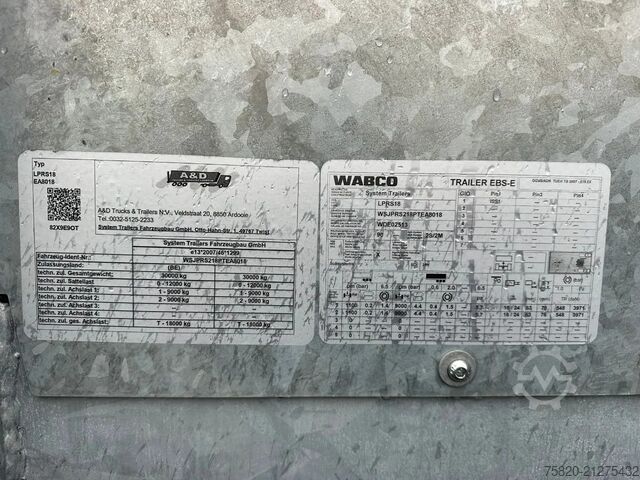 Semi low-loader A&D BELGIE 2 ASSER SEMIE HYDRAULISCH GESTUURD