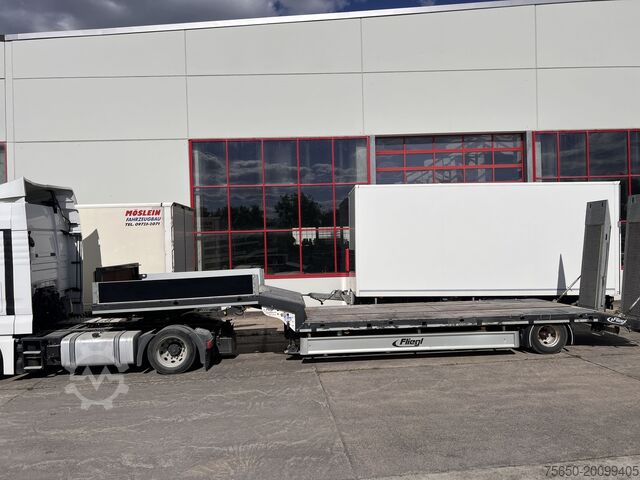 Low loader trailer Fliegl SES210  1 Achs Satteltieflader