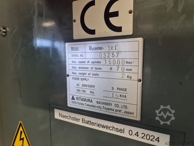Milling machining centers - vertical KITAMURA Mycenter-1Xi