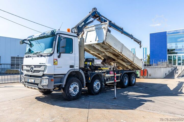 Kipper mit Kran Mercedes-Benz ACTROS 3236 MP3 +GRUE HIAB XS166 HIDUO/3EXT