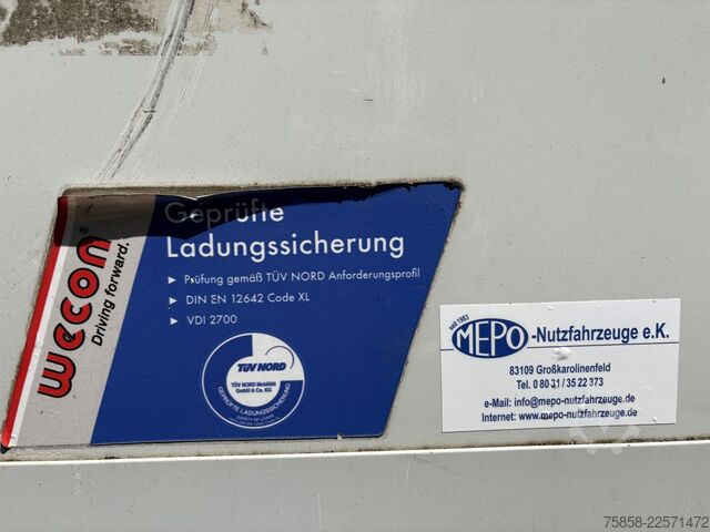 Wechselbrücke mit Pritsche & Plane Wecon Jumbo XXL Innen 3090 mm Hubdach Verzinkt