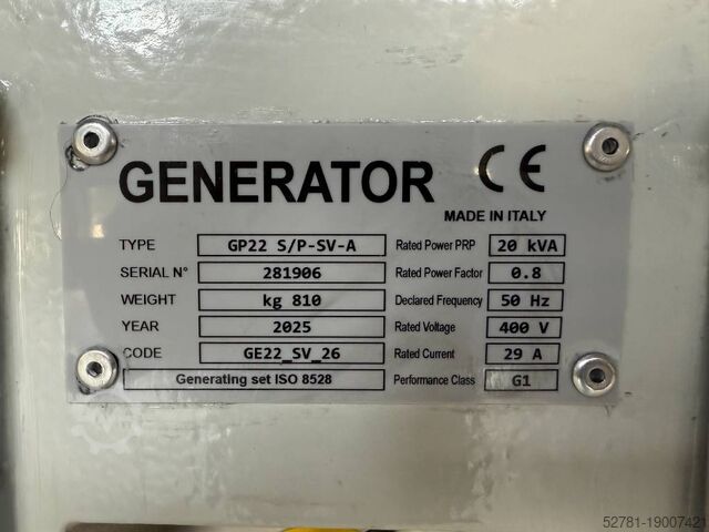 Generator set Perkins 404J-22G - 22 kVA - Stage V Genset - DPX-19906