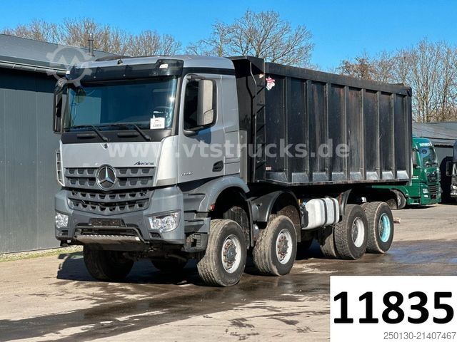 Tipper truck MERCEDES-BENZ Arocs 4148AK BB 8x8 Kipper 33m³ 3x Vorhanden