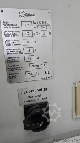 Vertical machining center HERMLE C 800 U