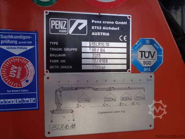 Abrollkipper  Beringer Schrottmulde Penz 15LR 10.10 Kran