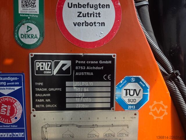 Abrollkipper  Beringer Schrottmulde Penz 15LR 10.10 Kran