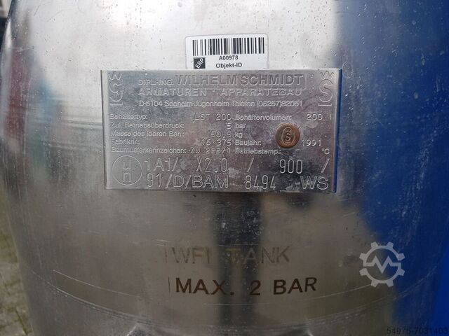 Edelstahlbehälter Druckbehälter Tank  10616