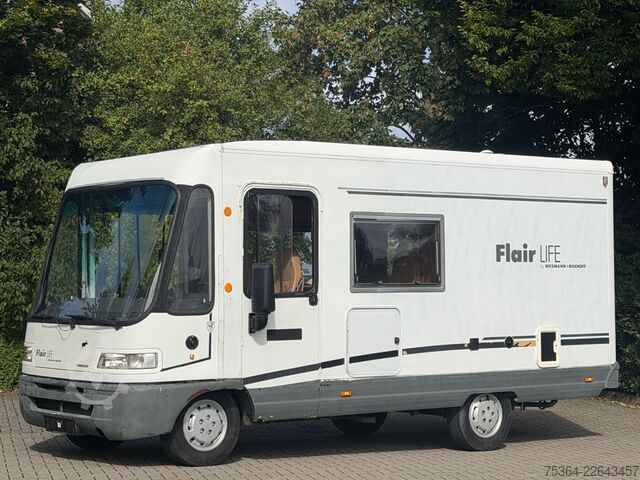 Integriertes Wohnmobil NIESMANN+BISCHOFF Fiat 2.5 D Flair Life Hubbett Kamera Ahk