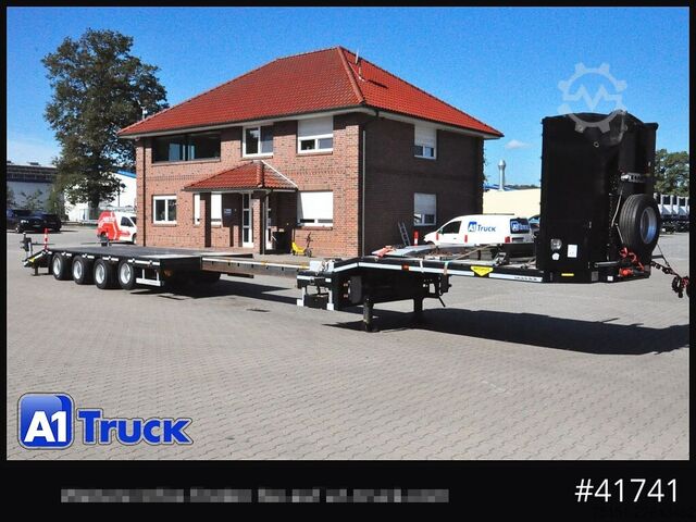 Low loader semitrailer BROSHUIS 4ASD-18-40 Tele Seilwinde Eco Rampe