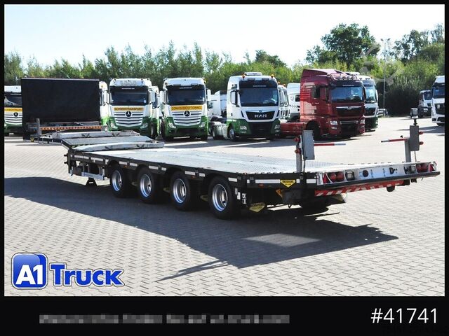Low loader semitrailer BROSHUIS 4ASD-18-40 Tele Seilwinde Eco Rampe