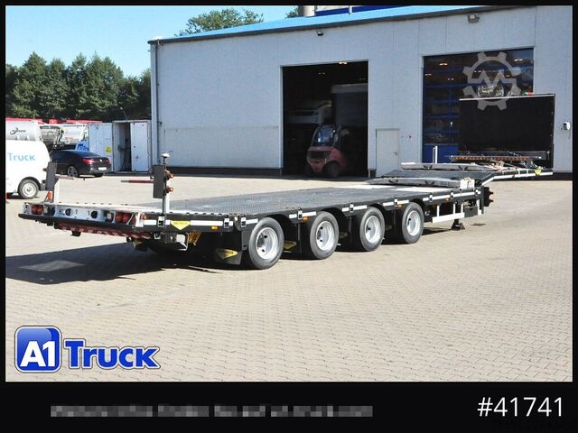 Low loader semitrailer BROSHUIS 4ASD-18-40 Tele Seilwinde Eco Rampe