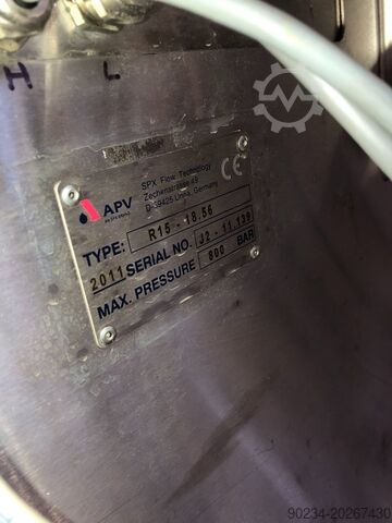 105 GPH @ 11600 APV/SPX Flow Model R15-18.56 Stainless Steel Homogenizer APV R15-18.56