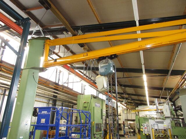 Column jib crane jib crane chain hoist Demag KBK Kran Drehkran Hallenkran 5m Demag KBK2 1000Kg + Demag PK Kettenzug