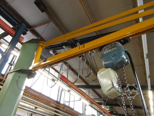 Column jib crane jib crane chain hoist Demag KBK Kran Drehkran Hallenkran 5m Demag KBK2 1000Kg + Demag PK Kettenzug