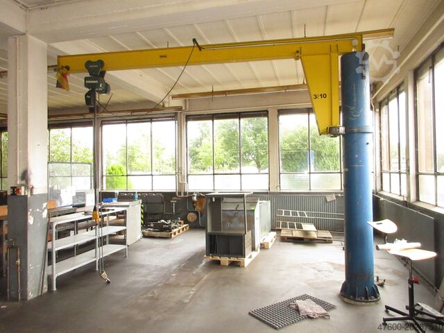 Column swing crane Chain Hoist Abus VS Kran Drehkran Hallenkran L4m 1to Demag Kettenzug NL 1000Kg H3,5m