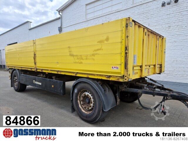 Open trailer with tarp Krone AZP 18 Baustoffanhänger, 5x VORHANDEN!