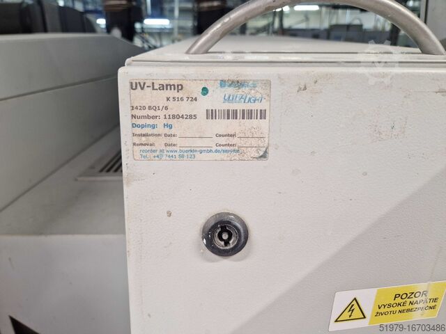 2-lamp UV-drying tunnel Buerkle UV2 1300