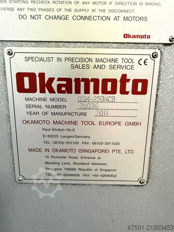 Cylindrical grinding machine Okamoto 250 NCB (3455)