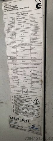 Chiller unit with chilled water storage tank M.T.A. S.p.A. TAE EVO 031