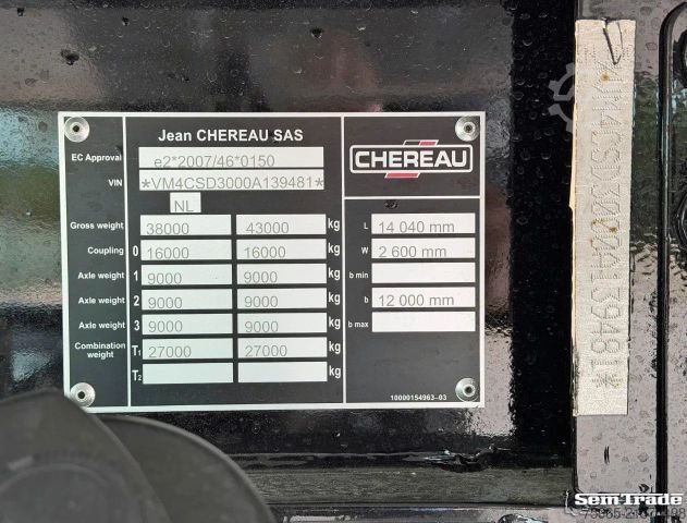 Reefer semitrailer CHEREAU N/A CSD3 THERMO KING A-360 DHOLLANDIA 270 CM HOO