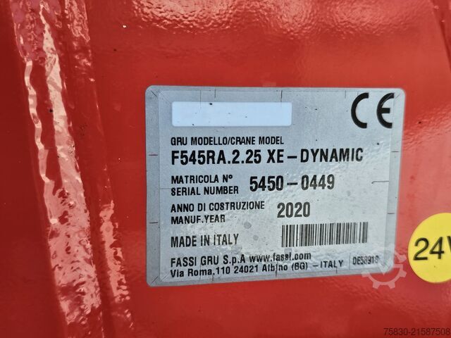 Ladepritsche DAF CF 530 8x4 / RETARDER / FASSI F545 CRANE / KRAN...