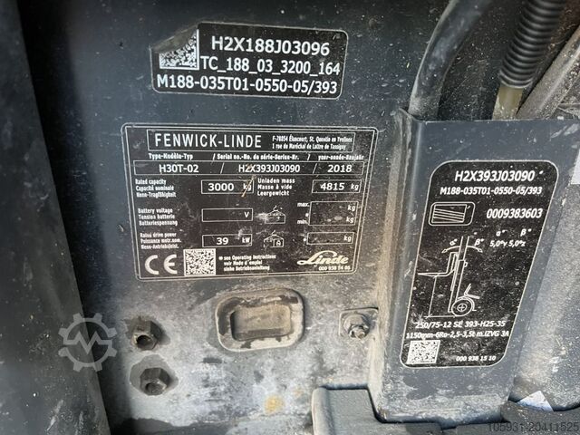 Treibgasstapler Linde H30T-02