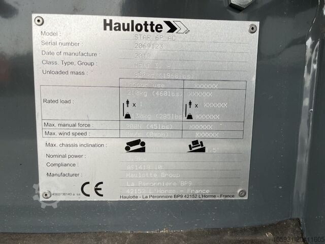 Teleskopmastbühne Haulotte STAR 6P AC