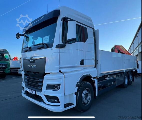 Ladepritsche MAN TGX 26.480 6x2-4 LL Baustoff-Pritsche FASSI / P...