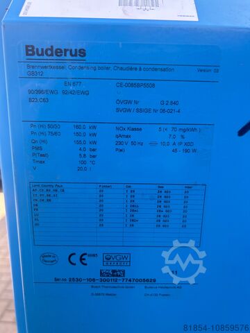 Heizungsanlage Heizkessel Buderus GB312 Heizkessel Buderus GB312