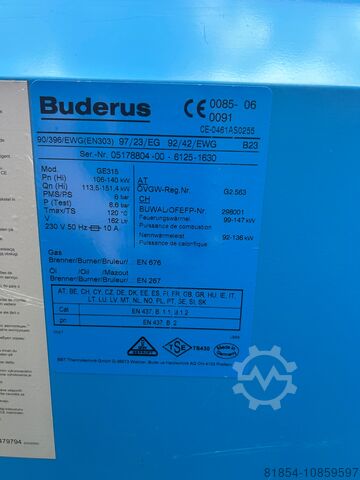 Heizkessel Buderus GE315-140kw. Öl oder Gas Weishaupt Heizkessel Buderus GE315-140kw. Öl oder Gas Weishaupt Heizkessel Buderus GE315-140kw. Öl oder Gas Weishaupt