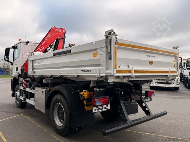 3-Seiten-Kipper MAN TGM 18.320 4x4 Meiller Trigenius FASSI F135