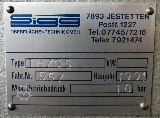 Sandstrahlanlage SIGG TR 70 S