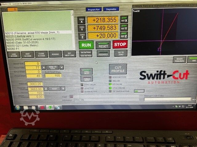 Plasmaschneidmaschine Swift-Cut 3000DD