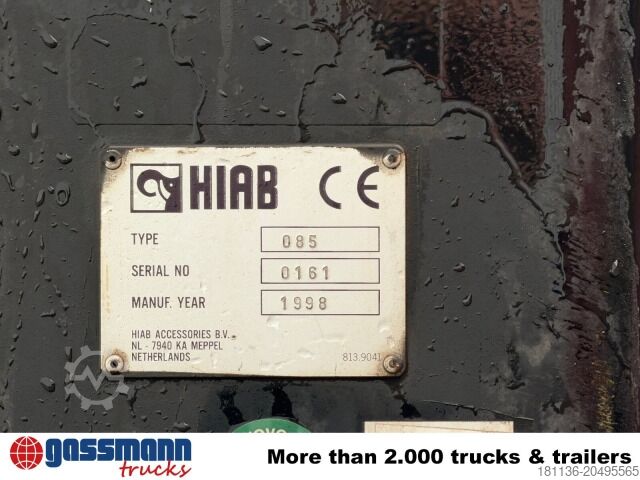 Truck mounted crane HIAB 085-3, absattelbar