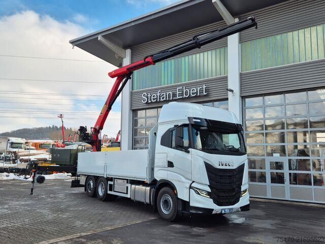 Plattformanhänger Iveco X-Way 530 6x2 Palfinger PK 20.501L TEC3 Navi