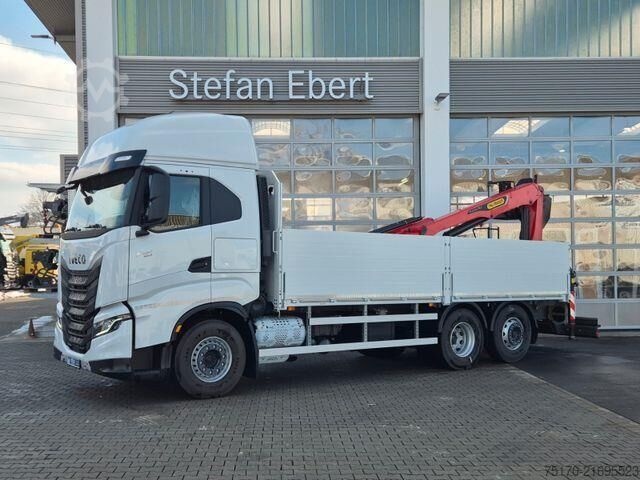 Plattformanhänger Iveco X-Way 530 6x2 Palfinger PK 20.501L TEC3 Navi