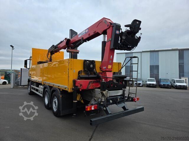 Plattformanhänger Mercedes-Benz Arocs 2545 L 6x2 HMF 2110L Zange Retarder