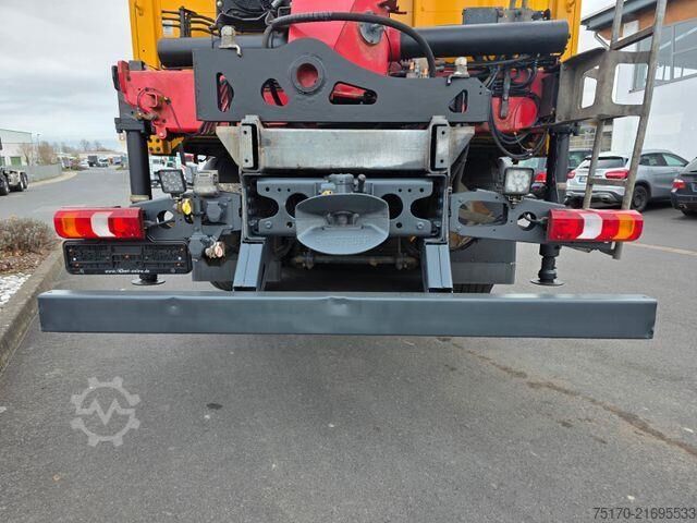 Plattformanhänger Mercedes-Benz Arocs 2545 L 6x2 HMF 2110L Zange Retarder