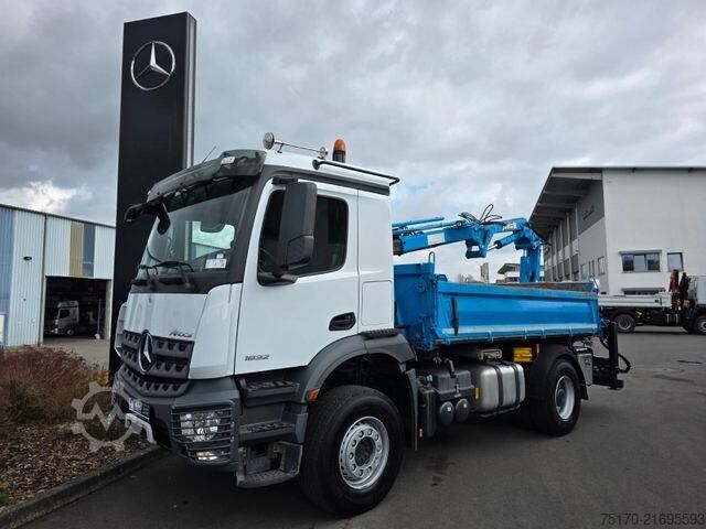 Kipper Mercedes-Benz Arocs 1832 KK 4x2 Kran MKG HLK 116 A3 Funk