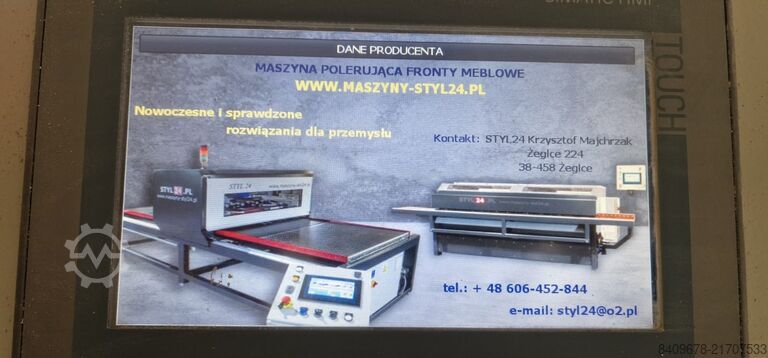 Polishing machine for lacquered fronts STYL24 Maszyna polerująca fronty meblowe