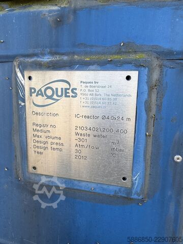Anaerober Reaktor für Molkereiabwasser Paques IC -reactor