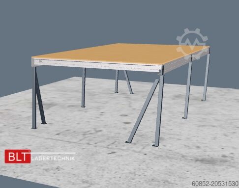 Storage platform 5x10m Lagerbühne , Belastung : 500kg/qm Unterkante: 2,5m , ca. 50qm Systembühne
