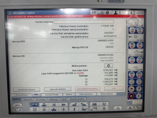 Injection molding machine Battenfeld TM 180/525