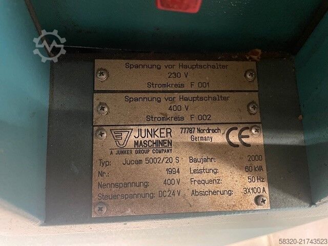 Camshaft grinding machine Junker Jucam 5002/20 S